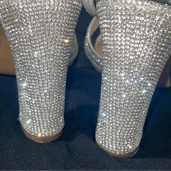 Touch of Nina Sabetha Sparkling Rhinestone Silver Heel Sandal. Sexy,Bridal - Picture 8 of 16